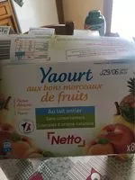 Mängden socker i Yaourt aux bons morceaux de fruits - 2 Pêches, 2 Abricots, 2 Ananas, 2 Poires