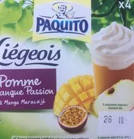 Mängden socker i Liégeois pomme mangue passion 4 x 100 g