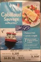 Mängden socker i Dos de cabillaud