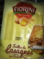 Mängden socker i Feuilles de lasagnes aux oeufs frais