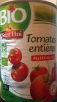 Mängden socker i Tomates entières pelées au jus bio