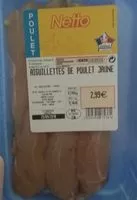 Mängden socker i Aiguillettes de poulet jaune