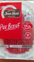 Mängden socker i Jean rozé Steaks hachés viande bovine 15% La barquette de 2