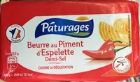 Mängden socker i Beurre au Piment d'Espelette Demi-Sel