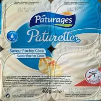Mängden socker i Pâturages Paturette Crème dessert saveur Rocher Coco les 4 pots de 115 g