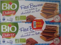 Mängden socker i Petit Beurre avec tablette de chocolat au lait BIO (lot de 2)
