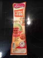 Mängden socker i Monique Ranou Feuilles de filo le paquet de 250 g