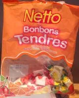 Mängden socker i Bonbons tendres