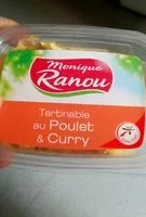 Mängden socker i Tartinables au poulet et curry