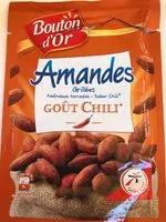 Mängden socker i Amandes grillées goût chili le sachet de 100 g