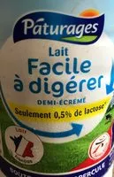 Mängden socker i Lait Facile à digérer
