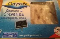 Mängden socker i Queues de crevettes decortiquées crues