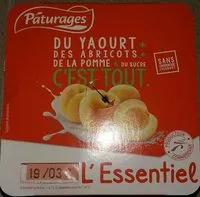 Mängden socker i L'essentiel Du Yaourt + des abricots + de la pomme & du sucre c'est tout