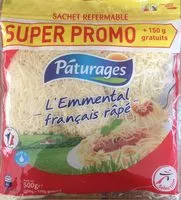 Mängden socker i Emmental français râpé