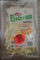 Mängden socker i RAVIOLI 3 FROMAGES BIO