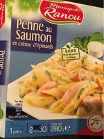 Mängden socker i Penne au saumon et crème d'épinards
