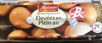 Mängden socker i 12 Œufs frais calibre moyen de poules élevées en plein air