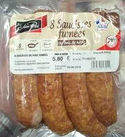 Mängden socker i 8 Saucisses fumées au bois de hêtre