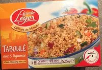 Mängden socker i Taboulé aux 5 légumes