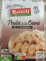 Mängden socker i Poulet à la crème riz et champignons