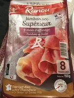 Mängden socker i Jambon sec supérieur label rouge 9 mois d'affinage