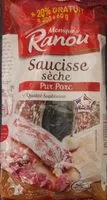 Mängden socker i Saucisse sèche pur porc
