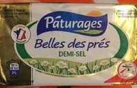 Mängden socker i Beurre Belles des Près, demi-sel