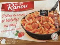 Mängden socker i Poelee penne et boulettes au bœuf 900g ranou