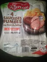 Mängden socker i saucisses fumés à cuire