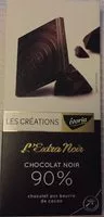 Mängden socker i Les Créations Ivoria L'Extra Noir chocolat noir 90% la tablette de 100 g