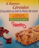 Mängden socker i Barres cereales chocolat au lait & noix de coco