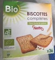 Mängden socker i Biscottes complètes x36 - bio - 300 g