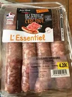 Mängden socker i Jean Rozé L'Essentiel Saucisses de Toulouse
