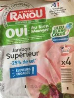 Mängden socker i Jambon supérieur  - 25% de sel
