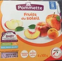 Mängden socker i Compote bb fruits du soleil