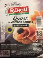 Mängden socker i Quart de Jambon Serrano