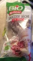 Mängden socker i Saucisse sèche pur porc