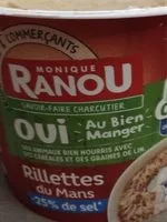 Mängden socker i Rillettes du Mans bleu blanc coeur