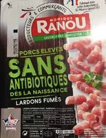 Mängden socker i Lardons fumés sans antibiotiques