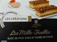 Mängden socker i Les mille-feuilles Bloc de foie gras et purée de figue