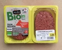 Mängden socker i Steak haché façon bouchère 15% mg bio