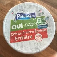 Mängden socker i Crème fraîche épaisse à 30% de matière grasse