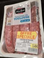 Mängden socker i Saucisse de Toulouse - 25% sel