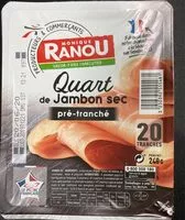 Mängden socker i Quart de jambon sec pré-tranché