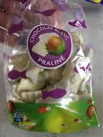 Mängden socker i Bonbons de chocolat blanc fourrage au praliné