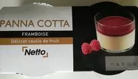 Mängden socker i Panna cotta framboise délicat coulis de fruit