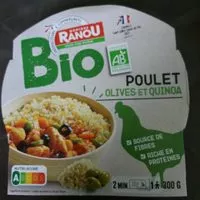Mängden socker i Poulet olives et quinoa bio