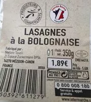 Mängden socker i Lasagne à la bolognaise