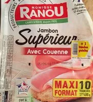 Mängden socker i Jambon superieur avec couenne