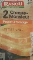 Mängden socker i 2 CROQUE-MONSIEUR Poulet Fromage